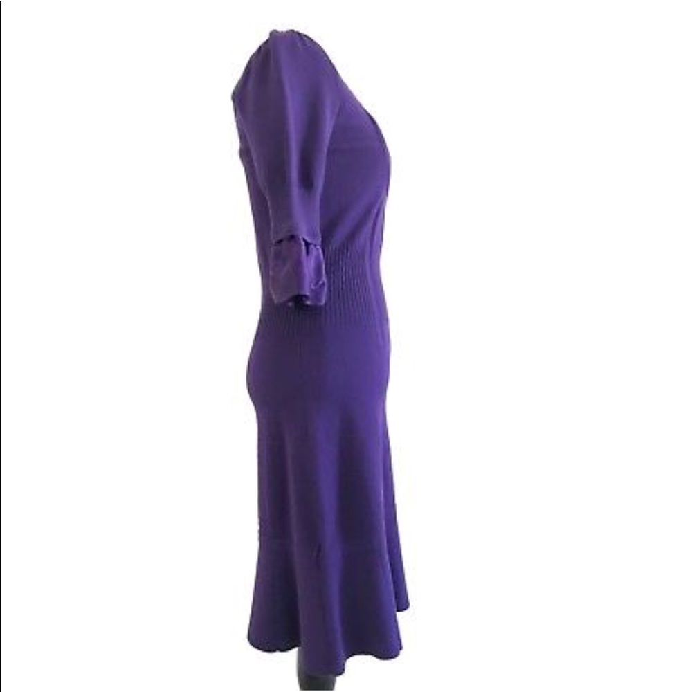 Karen Millen Womens Sweater Purple Dress Size 2 - Picture 3 of 8